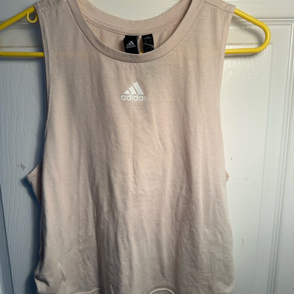 Adidas Beige Sleeveless Muscle Tee